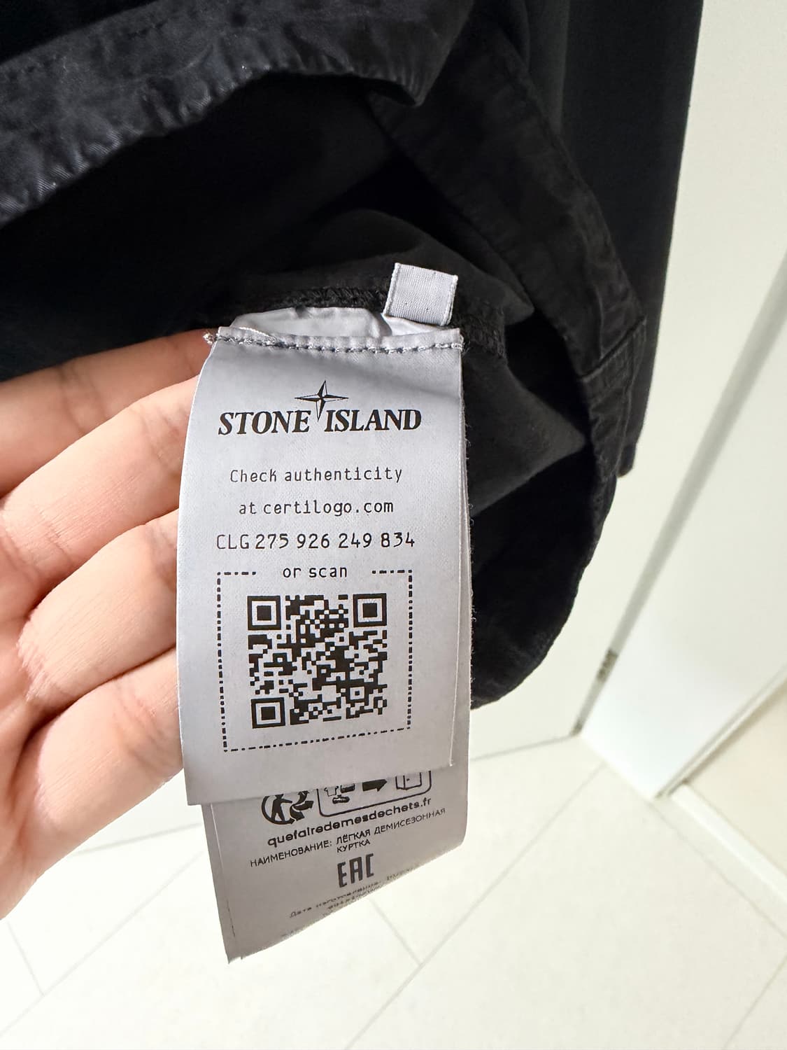 스톤 아일랜드 102WN 브러쉬드 오가닉 코튼 오버셔츠 블랙 XL 상품이미지5