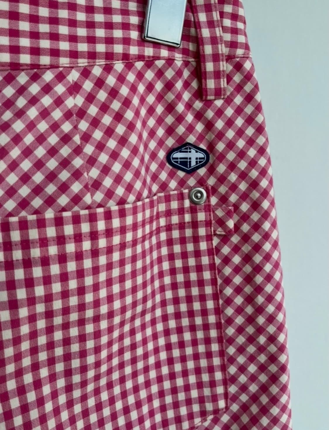 FIDRA 핑크 깅엄체크 미니스커트 상품이미지3