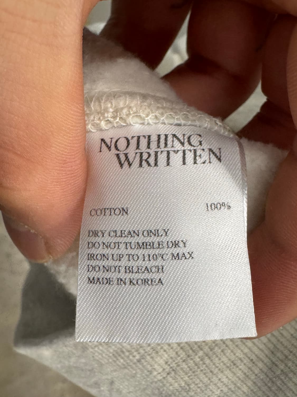 Nothing Written 회색 후드티 상품이미지4