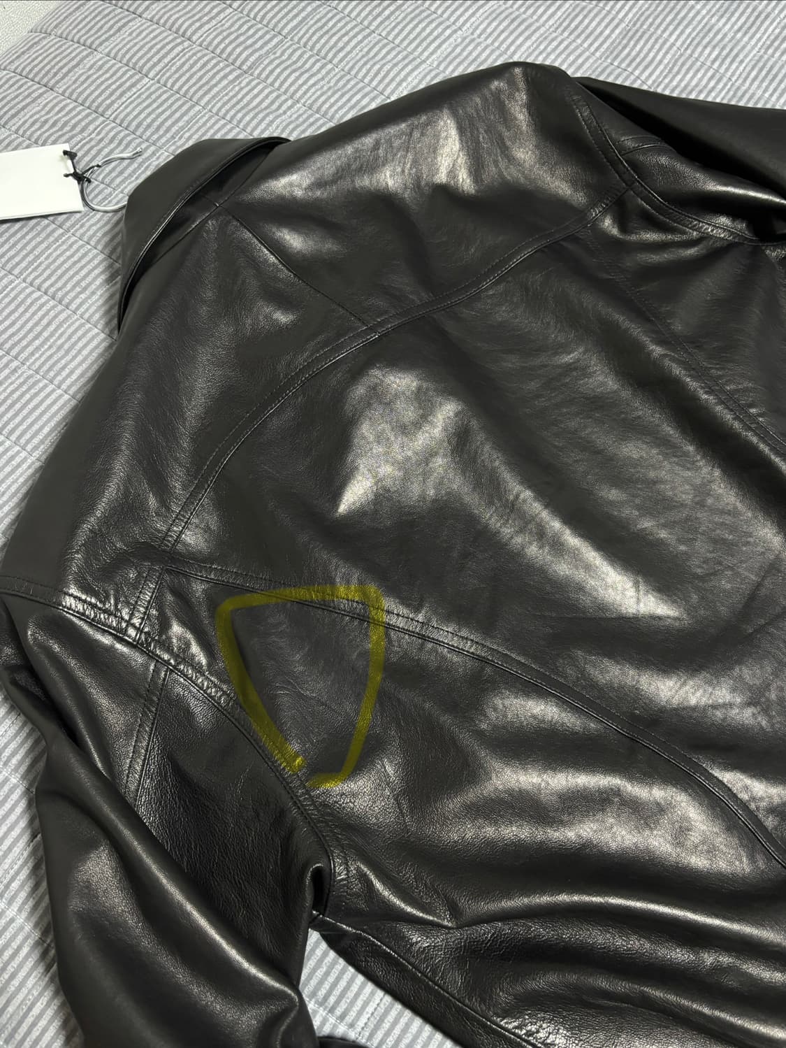 Melting Trucker Jacket Lamb Skin Black 상품이미지6