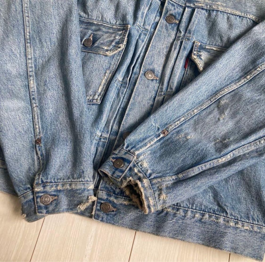 (40) lvc 워싱 데님 자켓 lot 517 상품이미지4