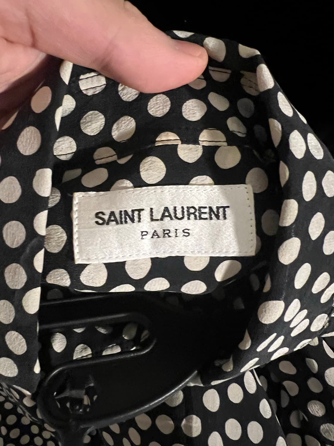 생로랑 fall 22 도트 셔츠 상품이미지5