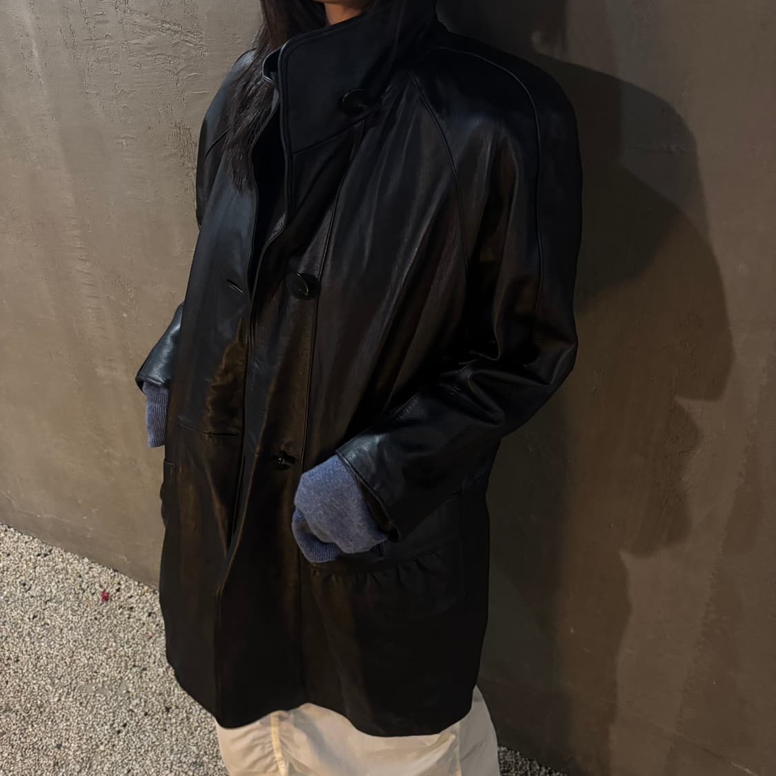 vtg lambskin wrap carcoat 상품이미지4