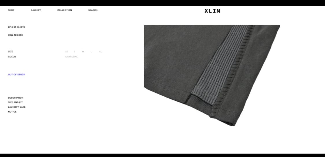 엑슬림 ep3 차콜 그레이 롱 슬리브 2  상품이미지3