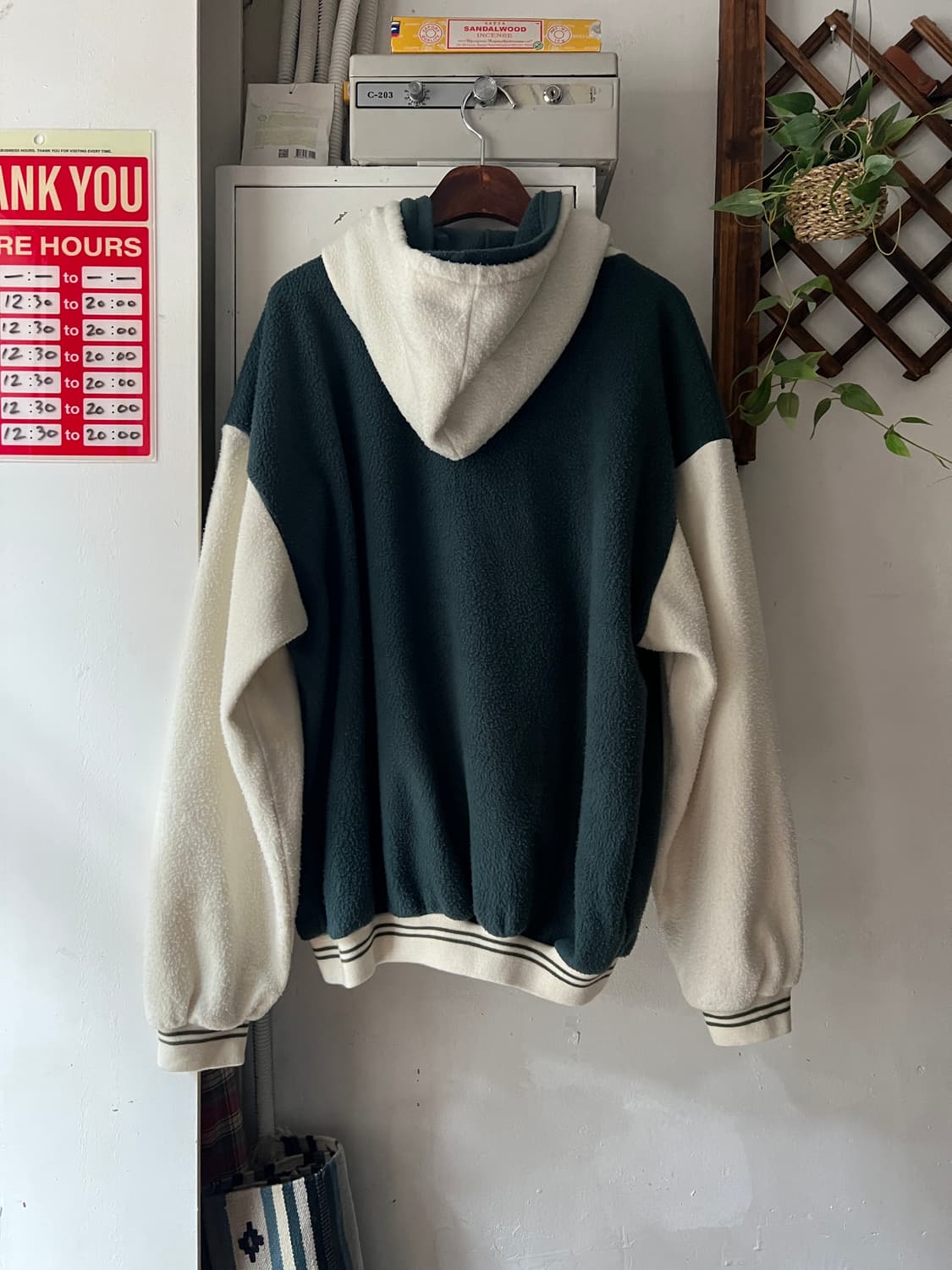 [L]90's Made in USA 오버핏 레이어드 플리스 후드 상품이미지6