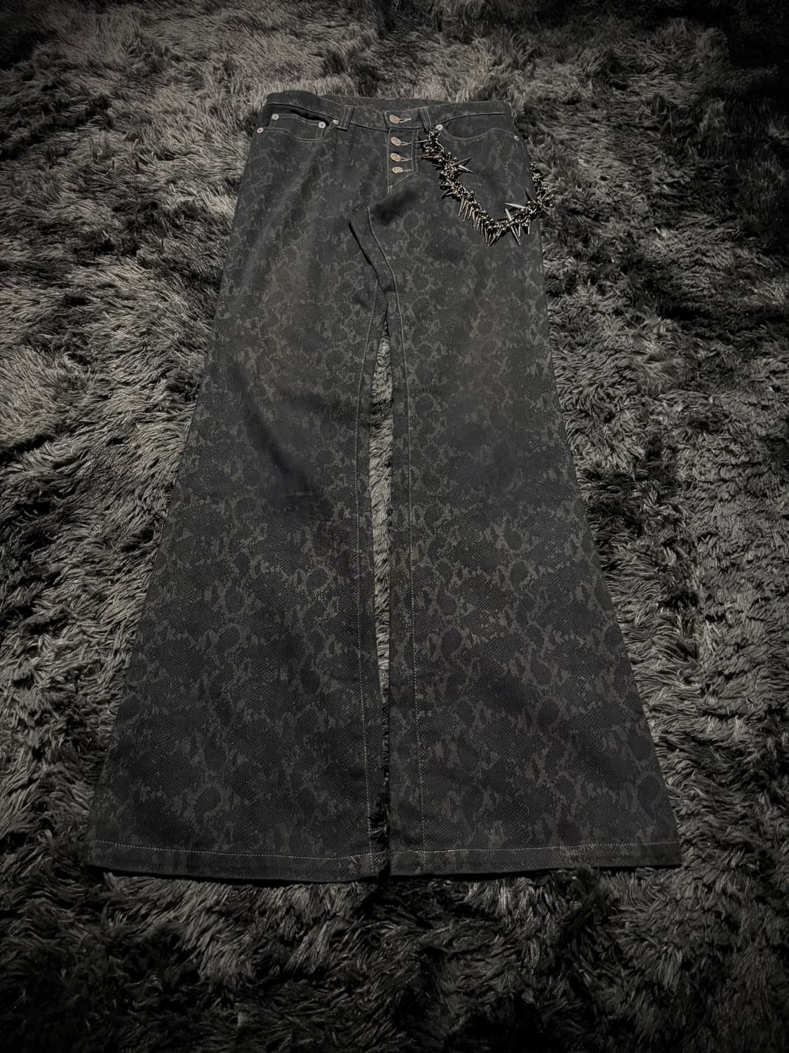 Tornado Mart 스네이크 패턴 부츠컷 팬츠 상품이미지1