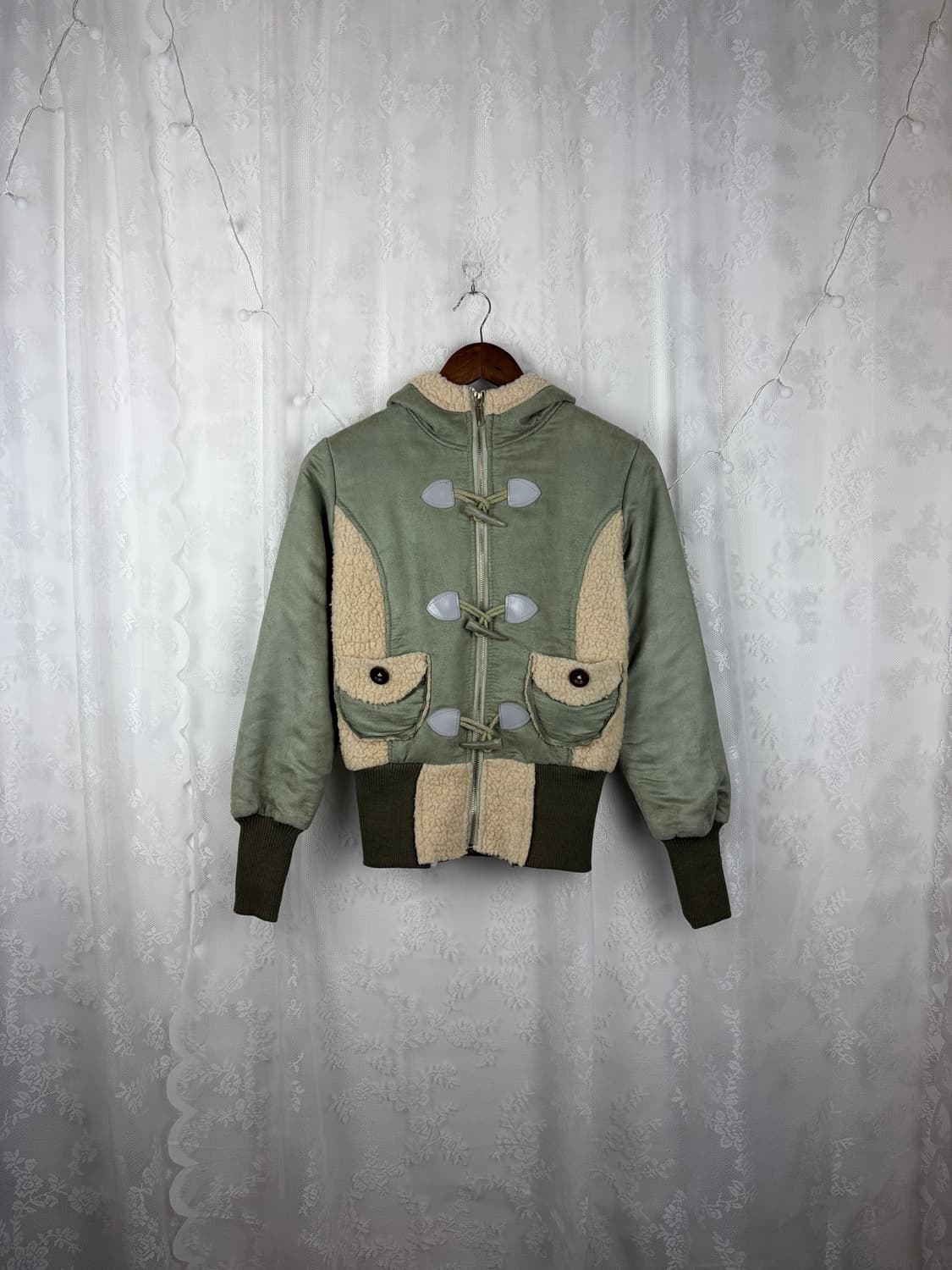 Sherpa Mix Duffle Crop Jacket 상품이미지1