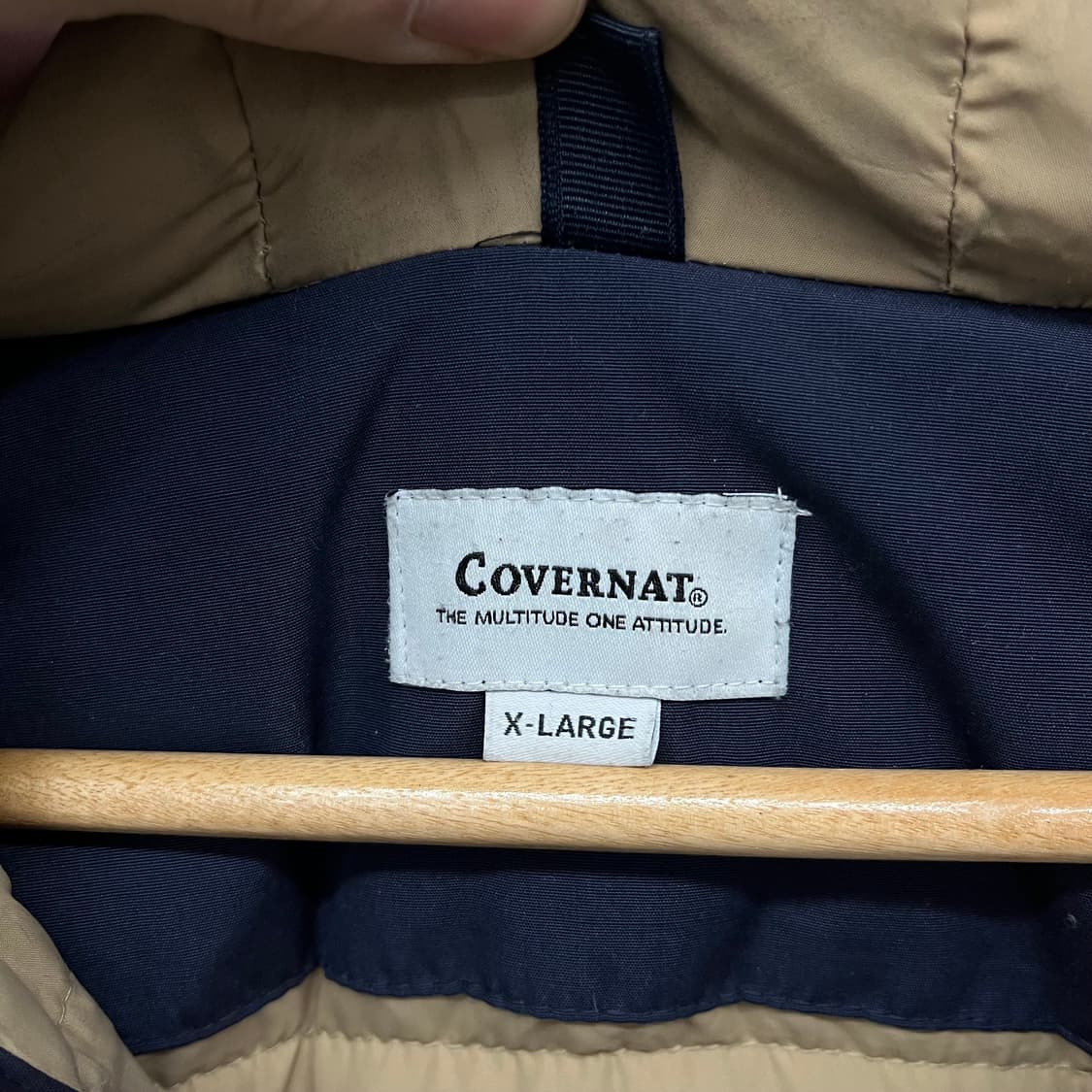 커버낫 네이비 후드 다운 패딩 자켓 남 XL 상품이미지6