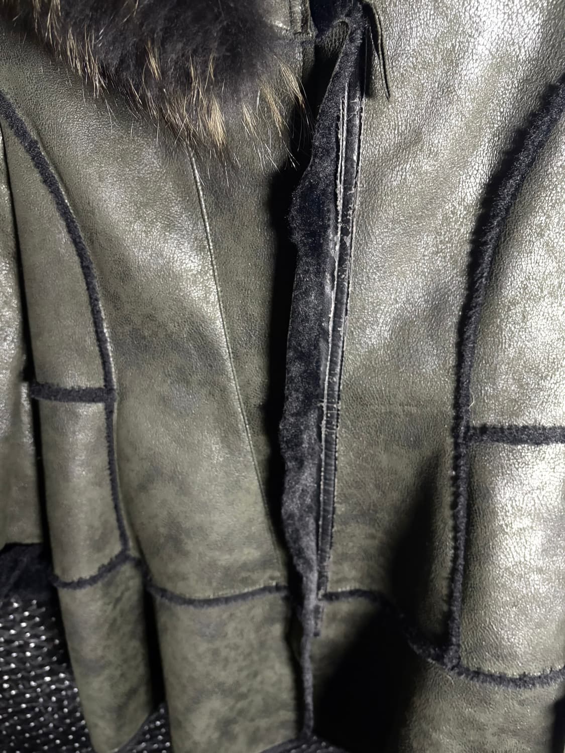 Joinus 퍼 무스탕 롱코트 상품이미지4