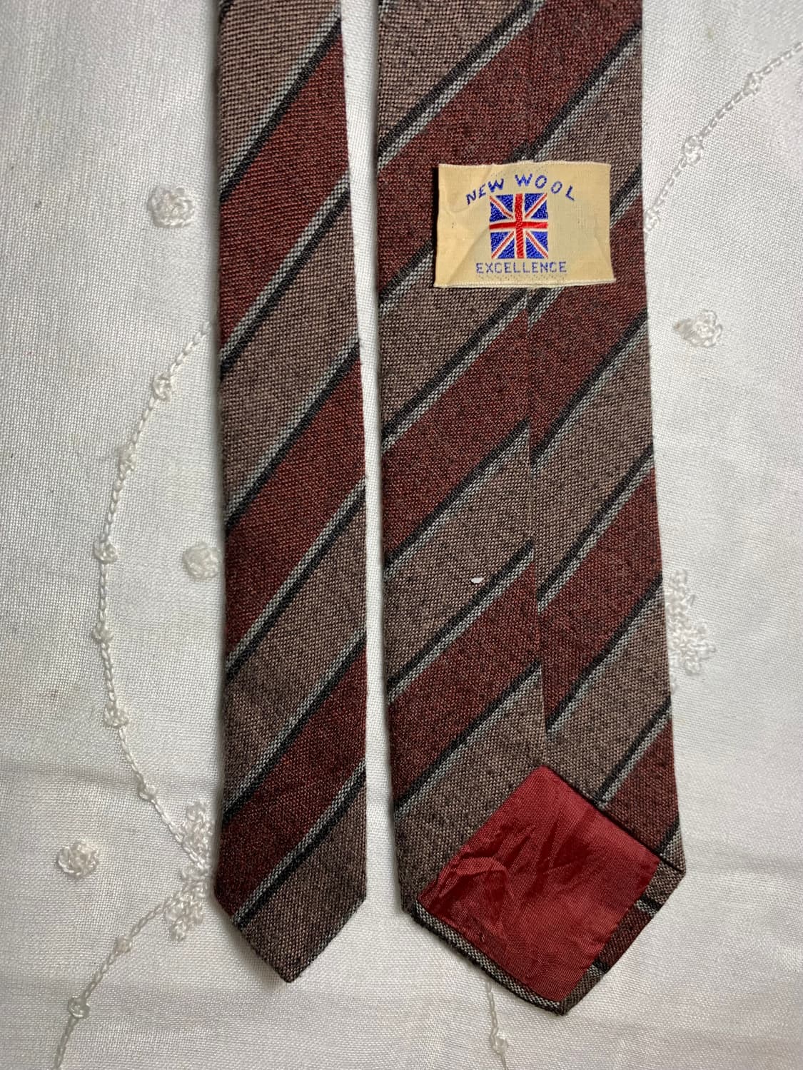 브라운 스트라이프 넥타이 잉글랜드 상품이미지2