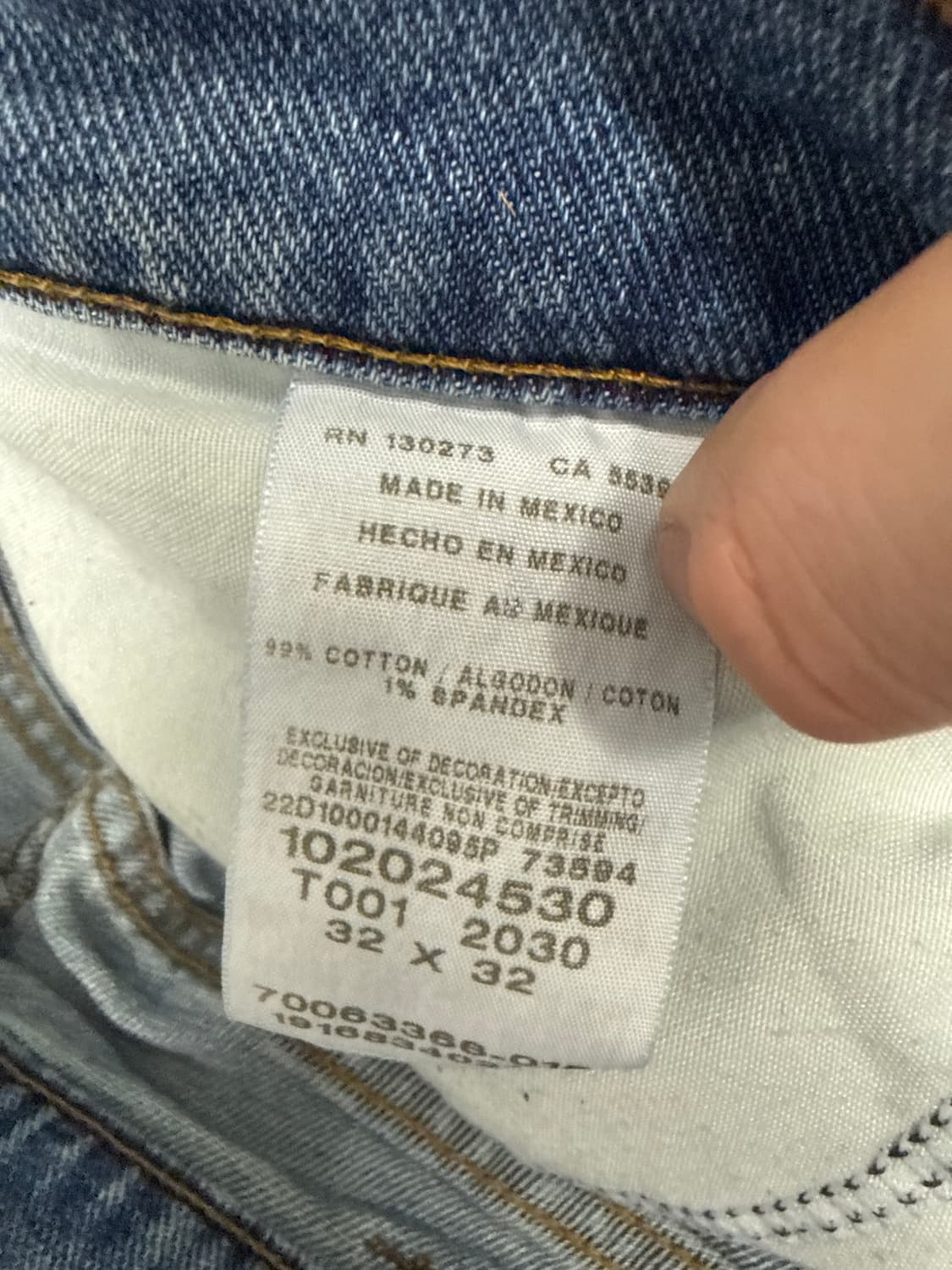 (32) LEE 어센틱 핏 연청 데님 팬츠 상품이미지6