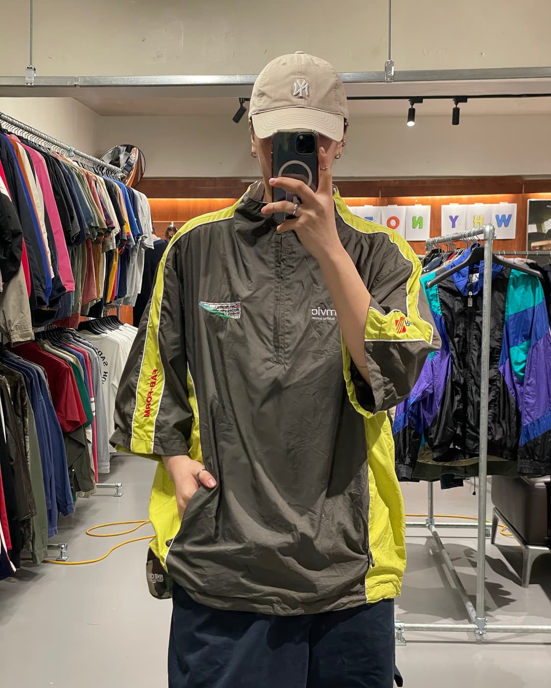 빈티지 하프 반집업 아노락 자켓 상품이미지1