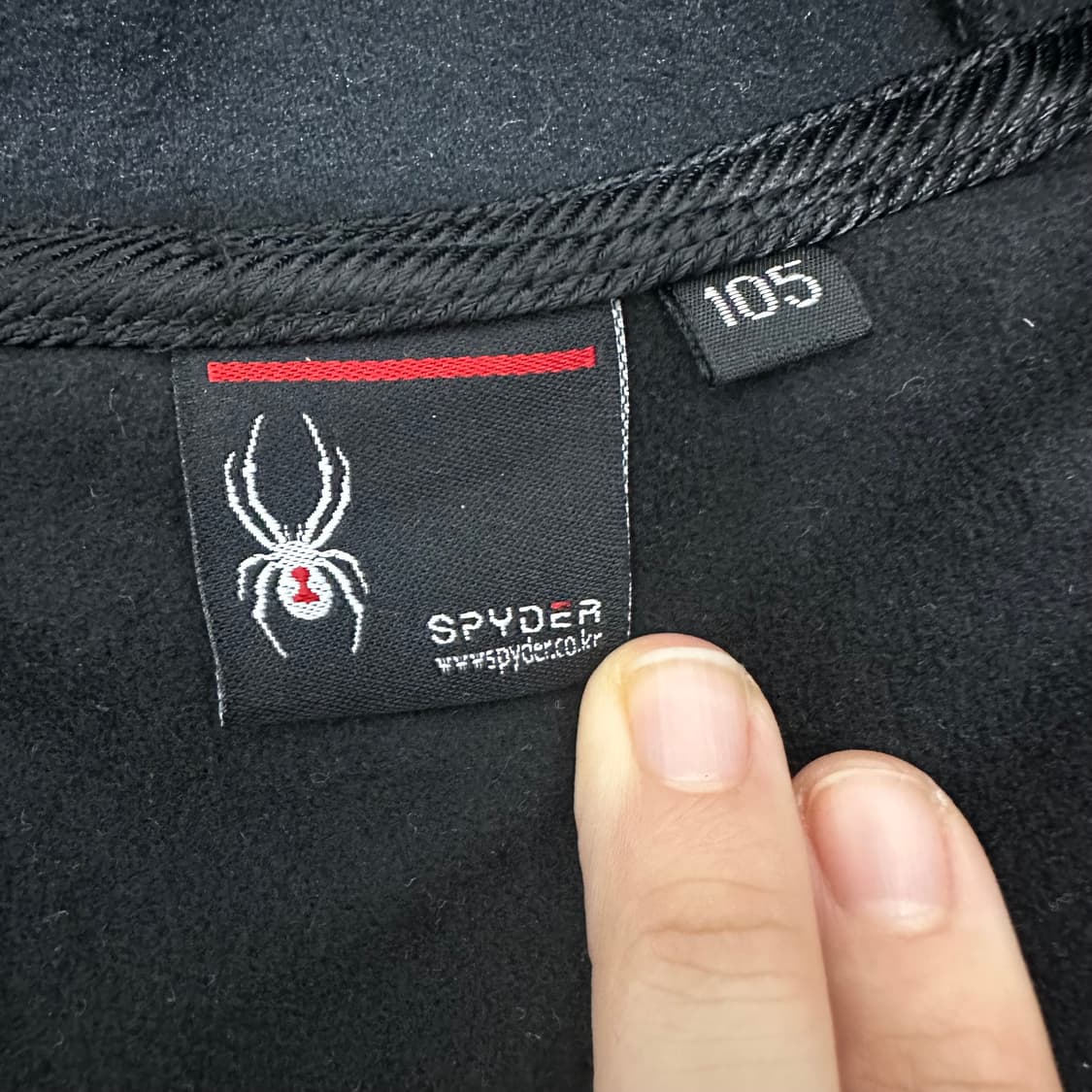 Spyder 스파이더 기모 후드 집업 블랙 105(XL) 상품이미지4