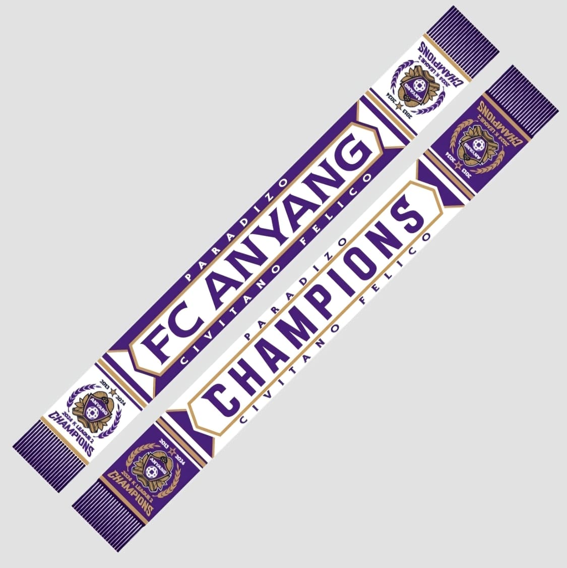 (새상품)FC안양 K리그2 우승 기념 니트 머플러 축구 스카프 상품이미지2