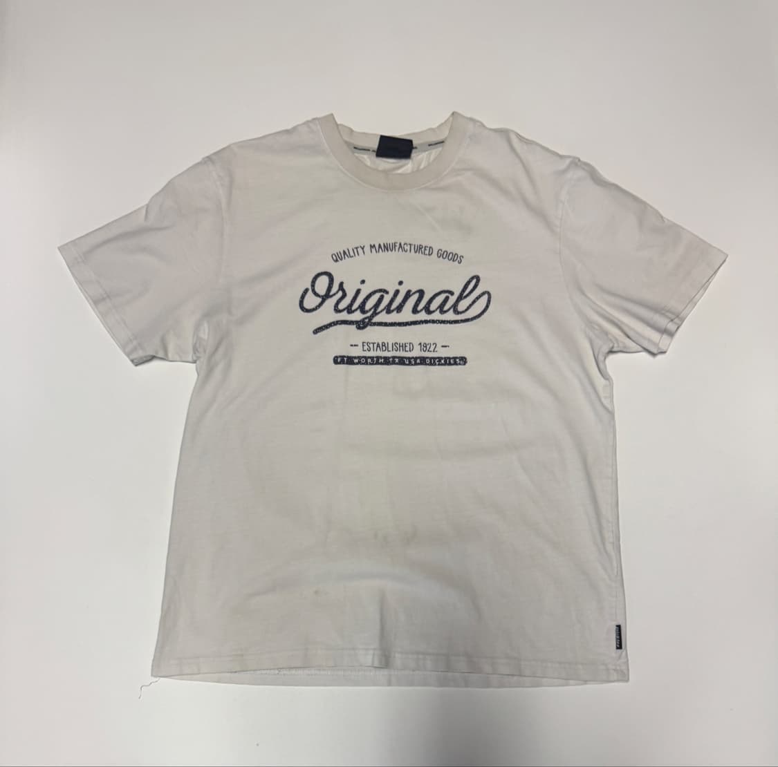 공용!! 디키즈 Dickies 프린팅 반팔 티셔츠 화이트 M 상품이미지1