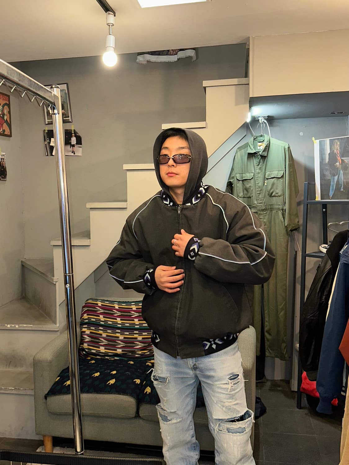 90’s American Aztec blanket work jacket 상품이미지2