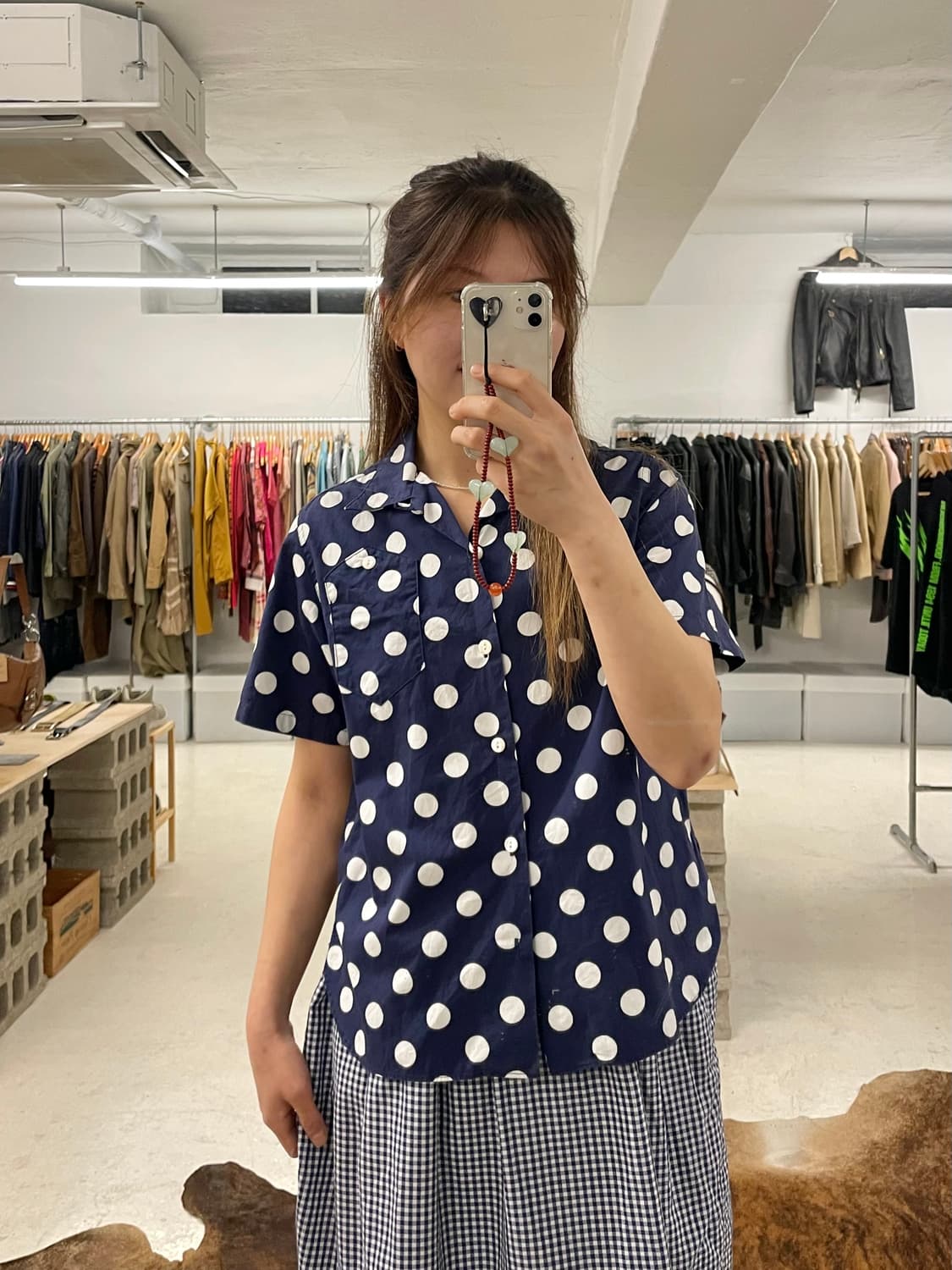 BEAMS BOY dot shirts 상품이미지2