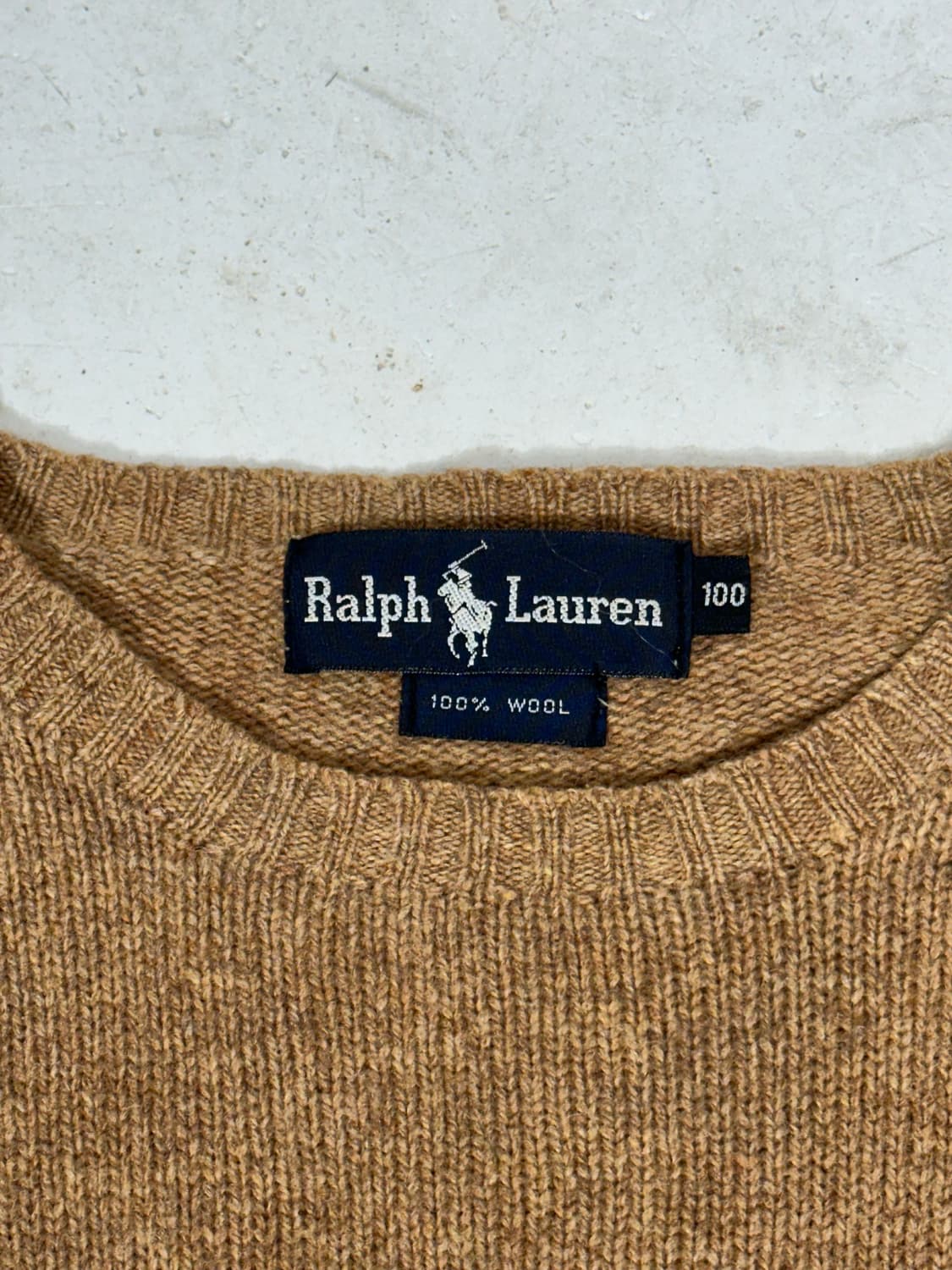 90s 폴로 베이지 울 니트 100 상품이미지7
