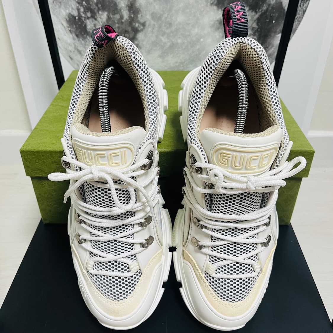 정품 9) 구찌 플래시 트랙 트레킹 화이트 스니커즈 275~280 상품이미지3