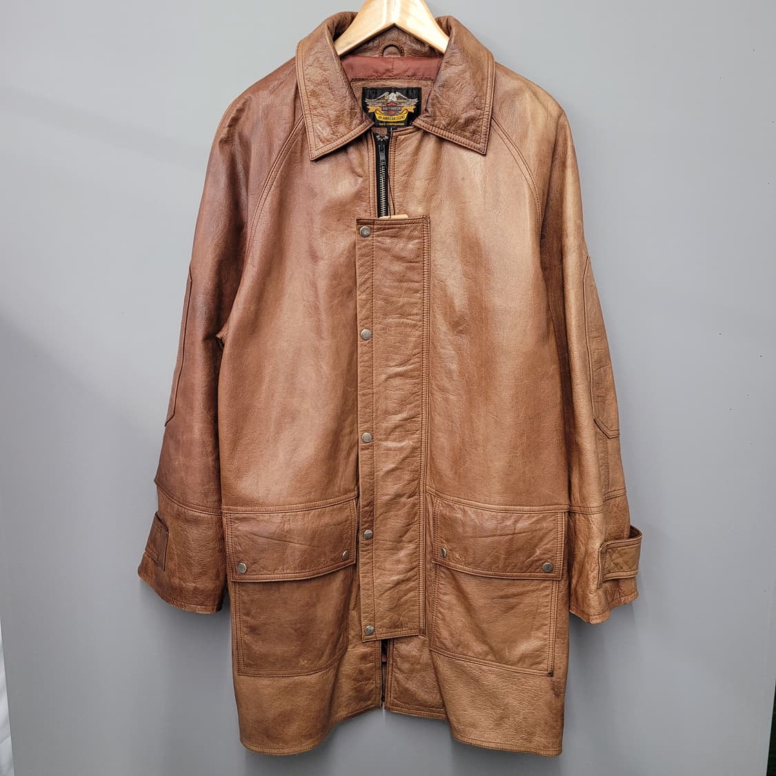 Harley Davidson 할리데이비슨 유일매물 80'sUSA 가죽자켓 상품이미지1