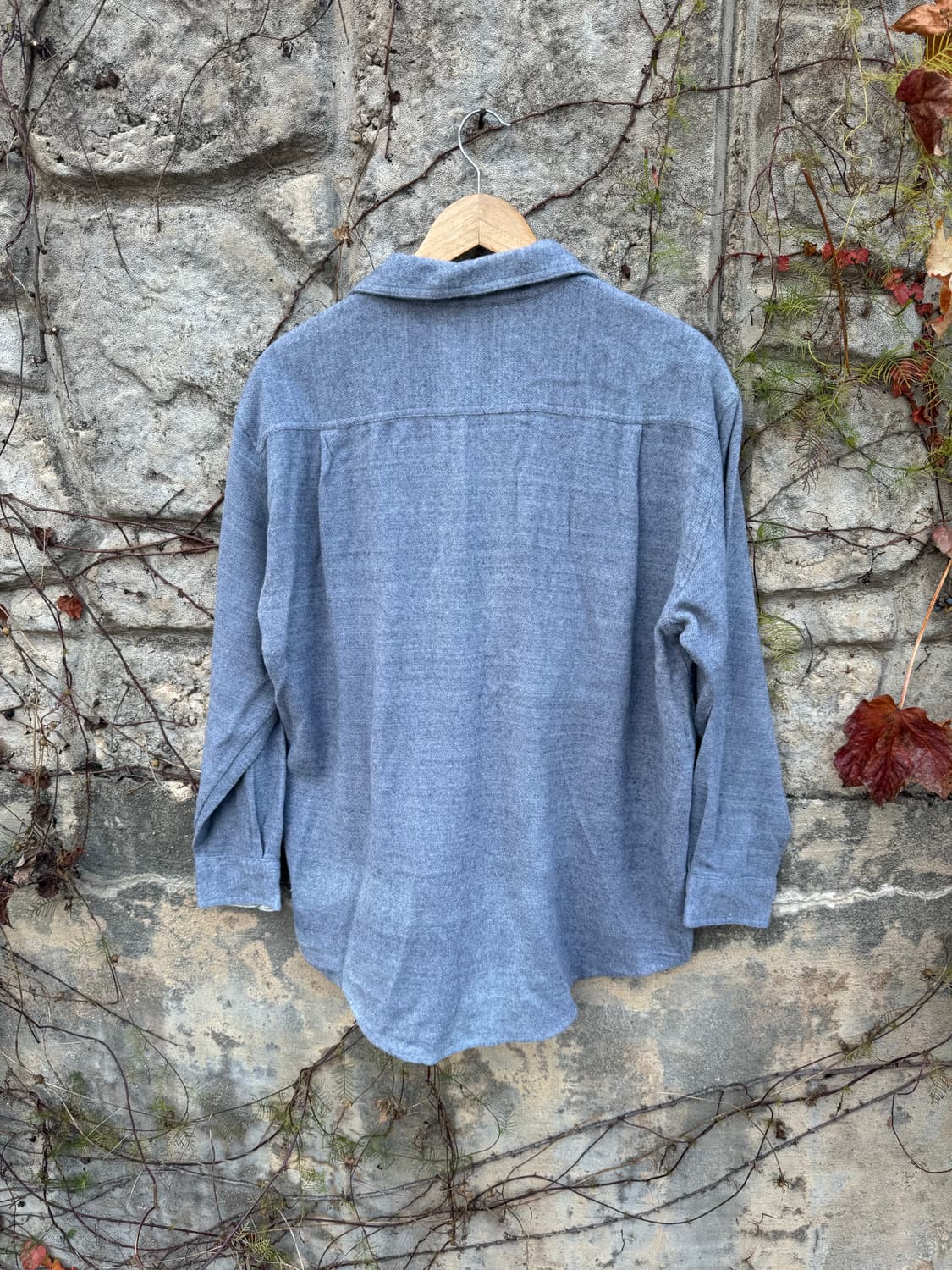 버드와이저 빈티지 투포켓 플란넬 셔츠 그레이 웨스턴 상품이미지2