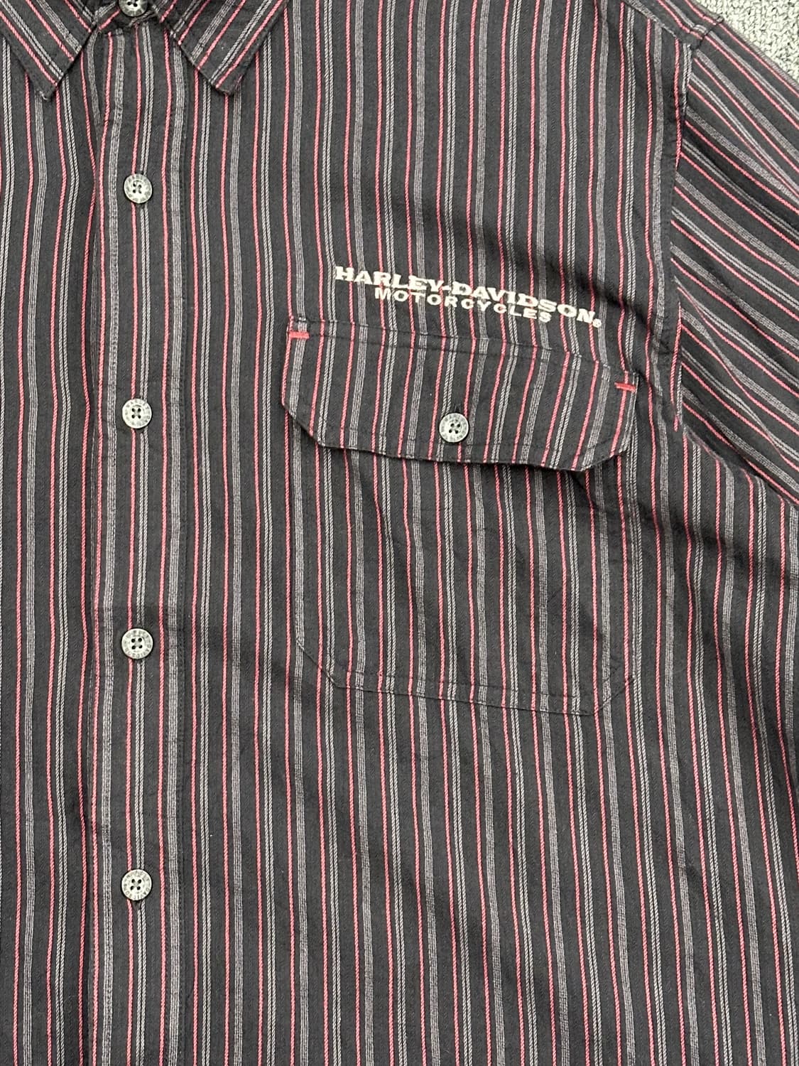 XL)할리데이비슨 vintage 멀티 스트라이프 긴팔셔츠 상품이미지2