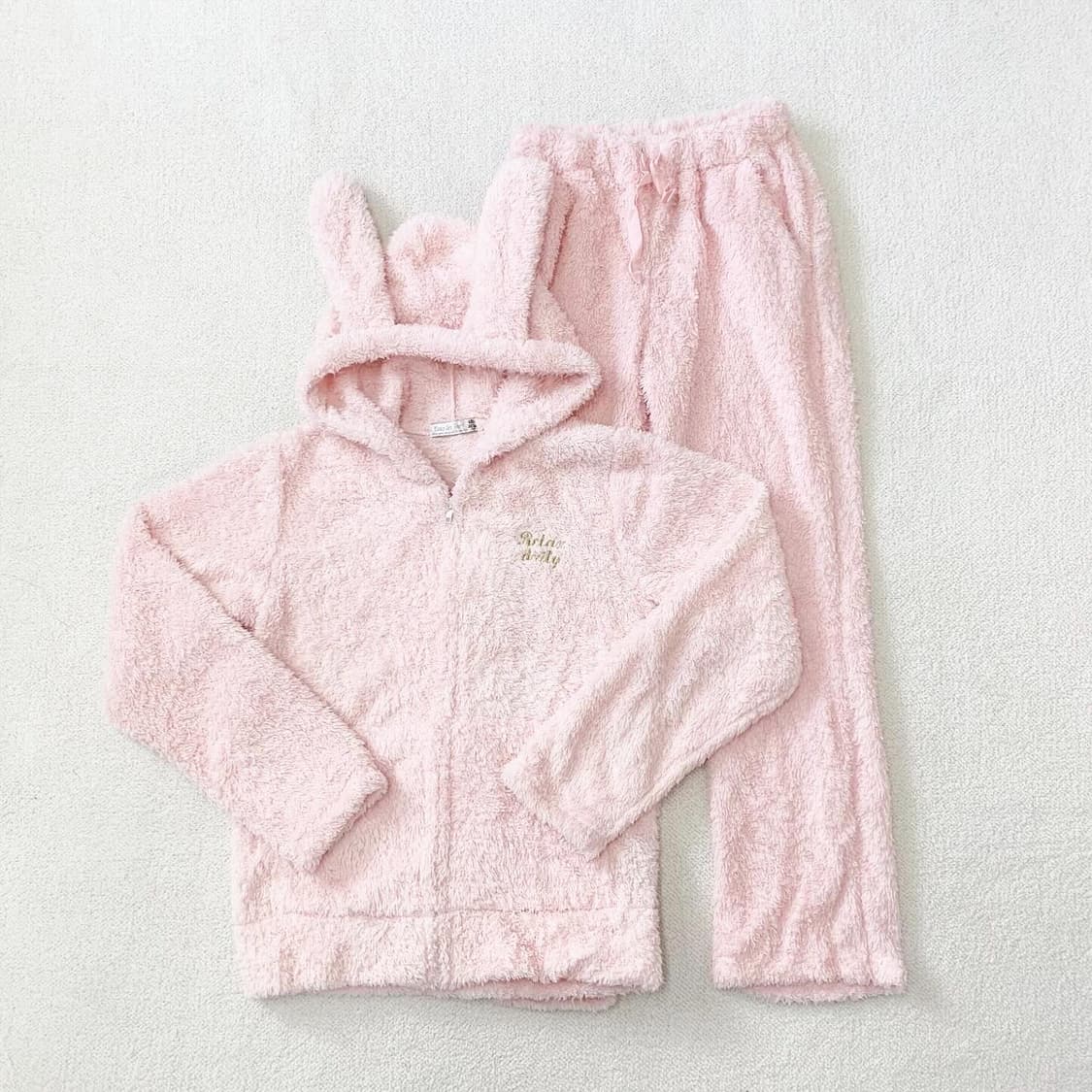 우사미미 핑크 룸웨어 세트 상품이미지1