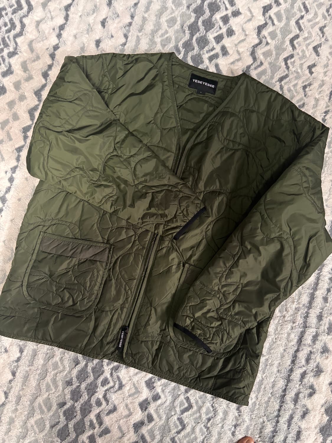 예스아이씨 퀄티드 카모 자켓 YESEYESEE Quilted Camo L 상품이미지1