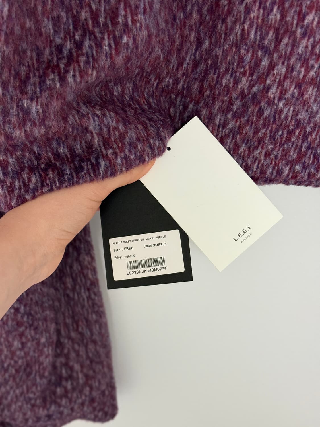 FLAP-POCKET CROPPED JACKET PURPLE 상품이미지6