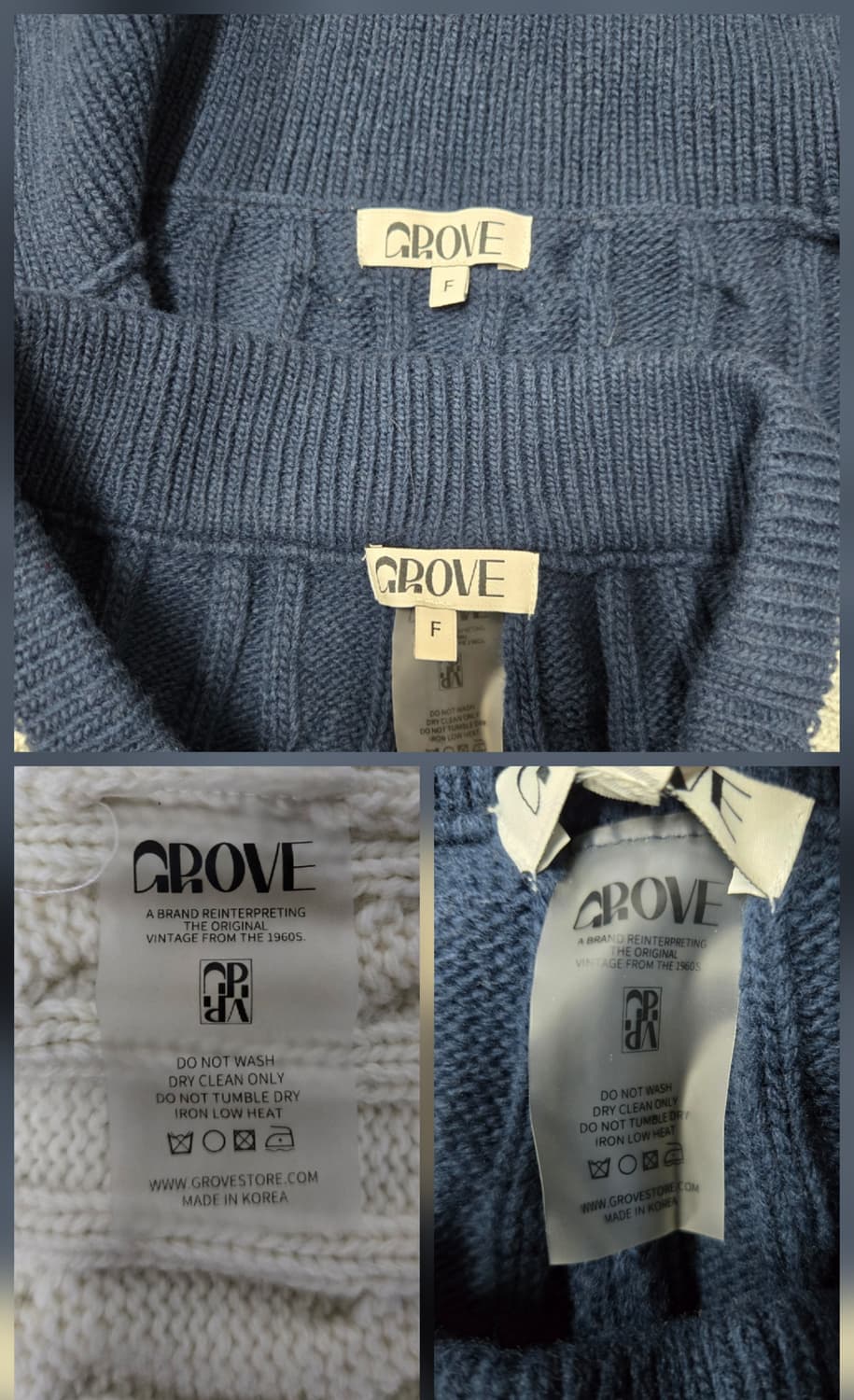 글로브 CHVR 니트 크롭 가디건 + 반바지 세트 니트집업 상품이미지10