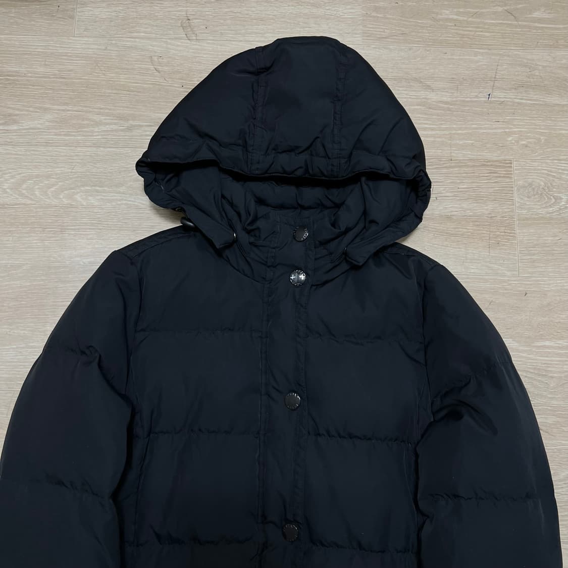 제이크루 여성 덕다운 후드 롱패딩 점퍼 [블랙] S/90 상품이미지2