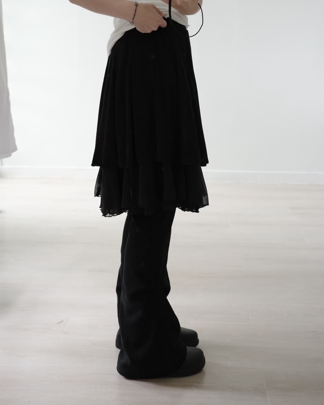 Cutie Blonde black layered skirt 상품이미지5