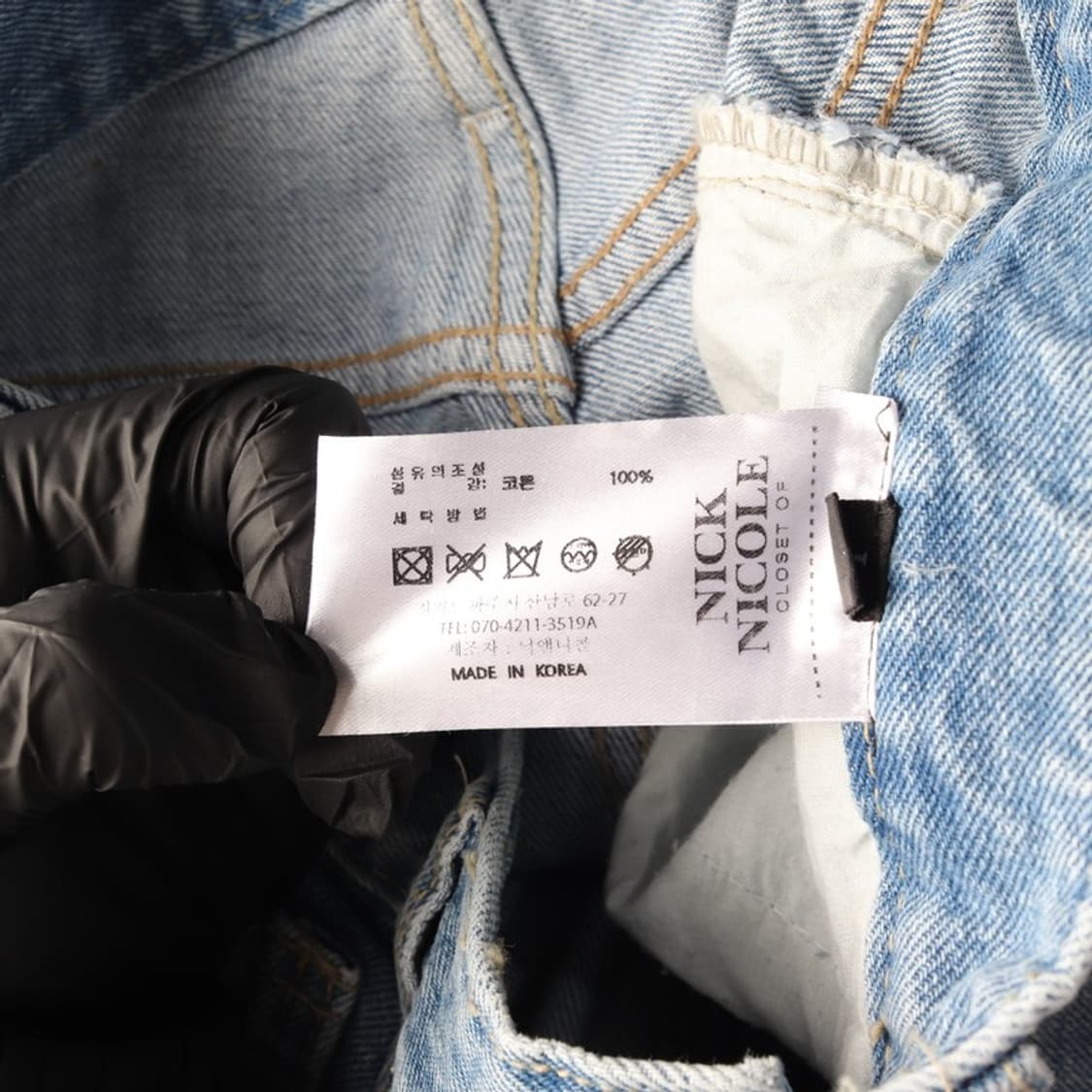 닉앤니콜 하이웨스트 데님 숏팬츠 L 상품이미지6