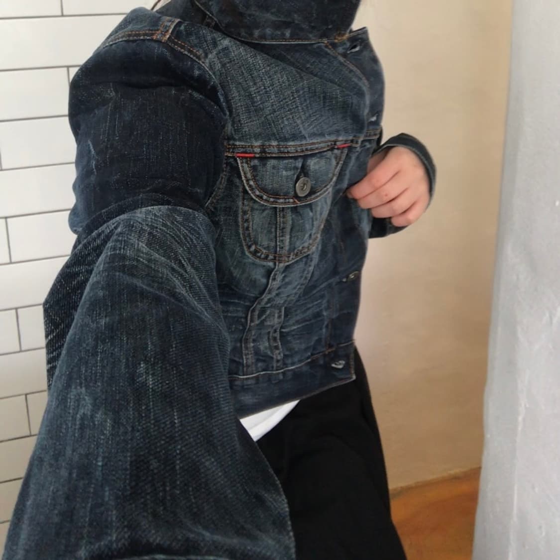 빈티지 다크워싱 데님 자켓 상품이미지5