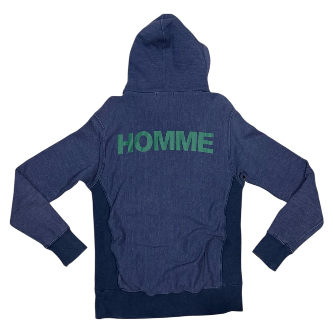 2014 꼼데가르송 백 프린팅 이중 소재 결합 후드티 스웨터 상품이미지1