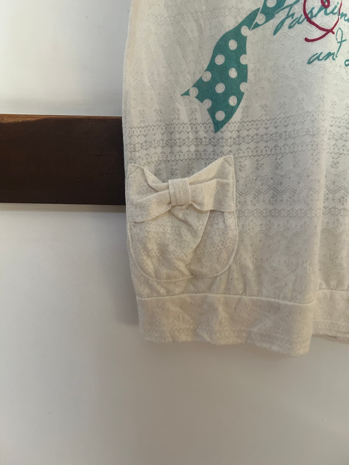 리본 레이스 티셔츠  상품이미지4