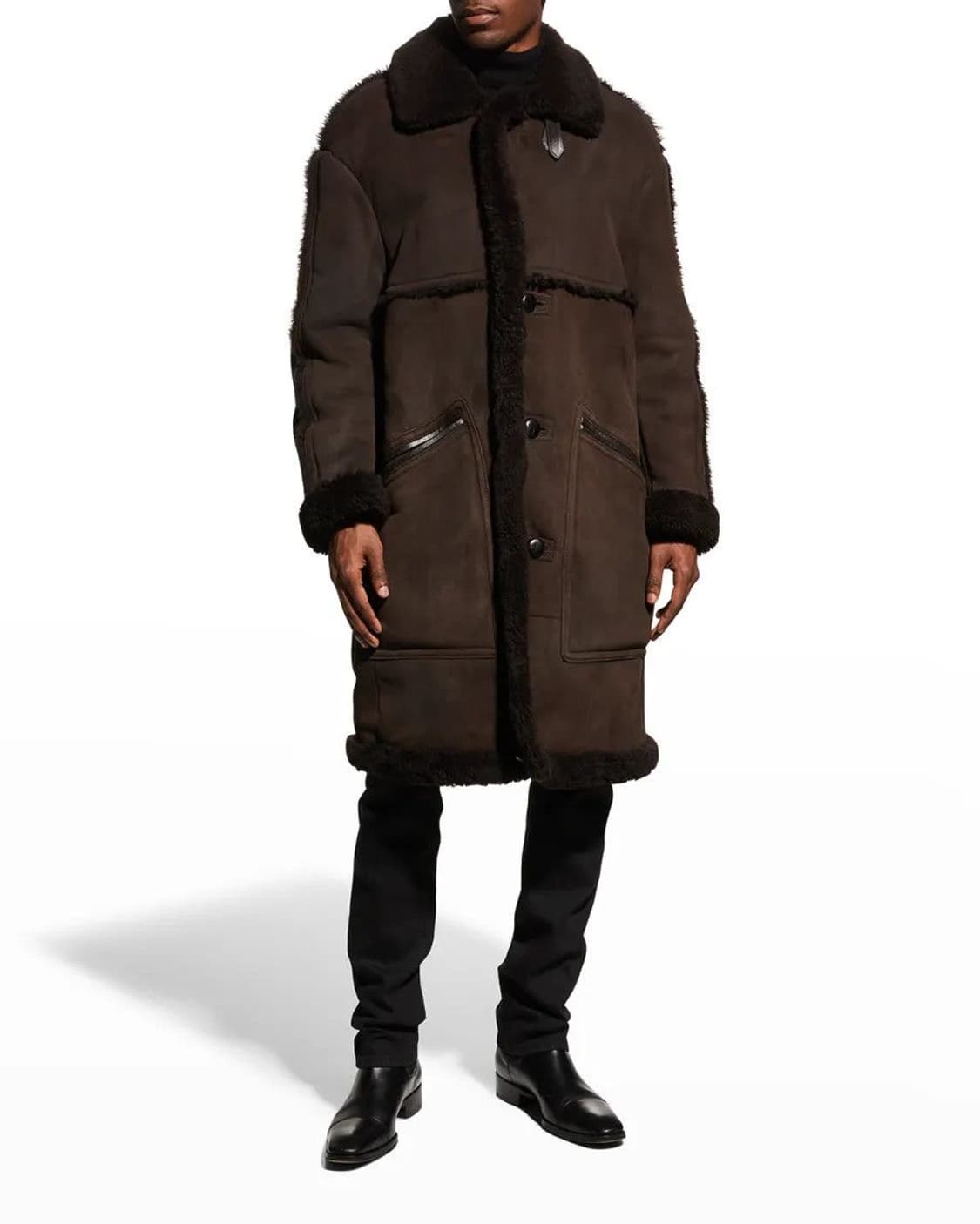 톰포드 23FW 롱 시어링 코트 52 (모델명: O1SM1STK1224) 상품이미지1