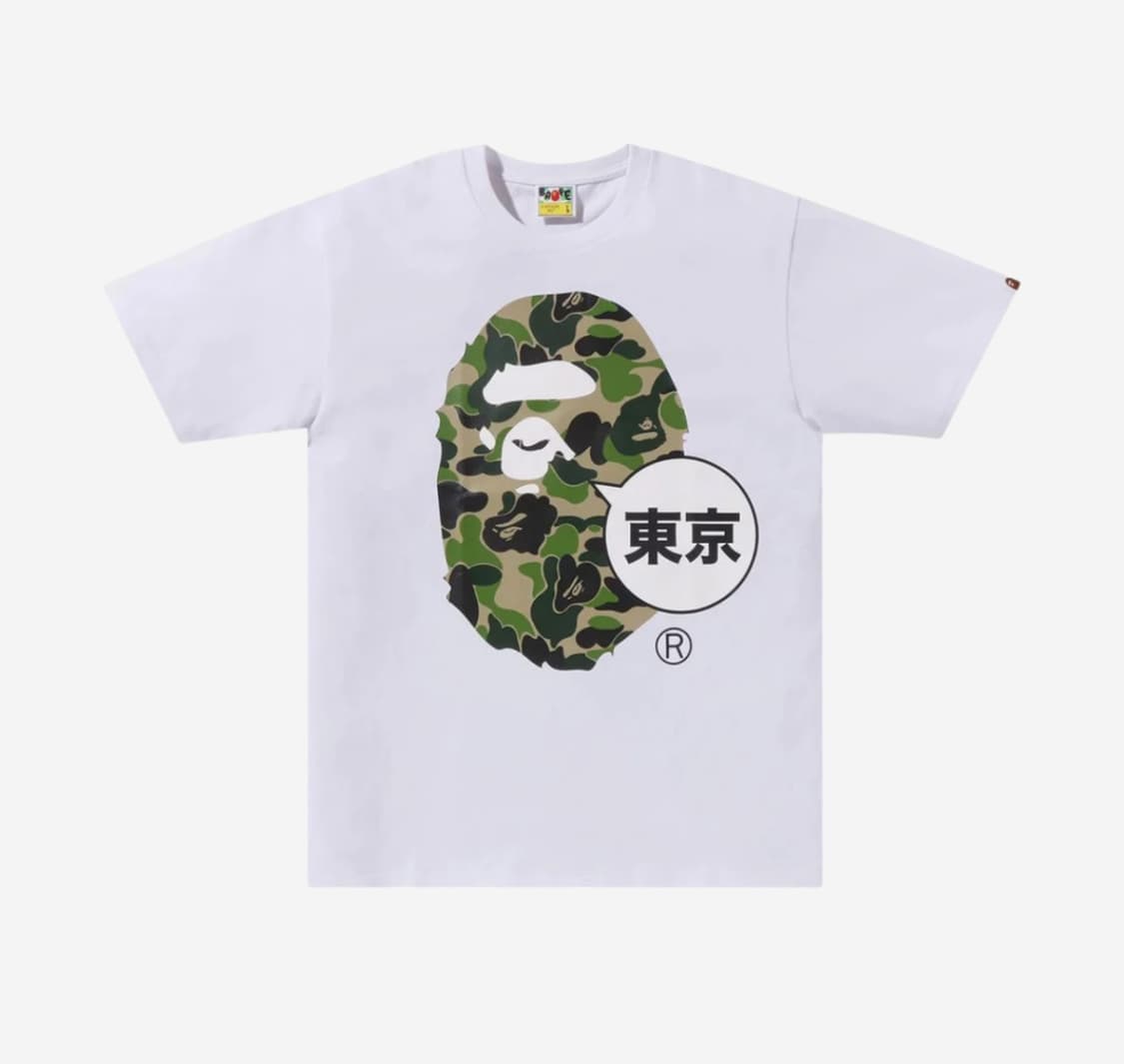 BAPE 베이프 빅에이프 도쿄 반팔 화이트L 상품이미지1