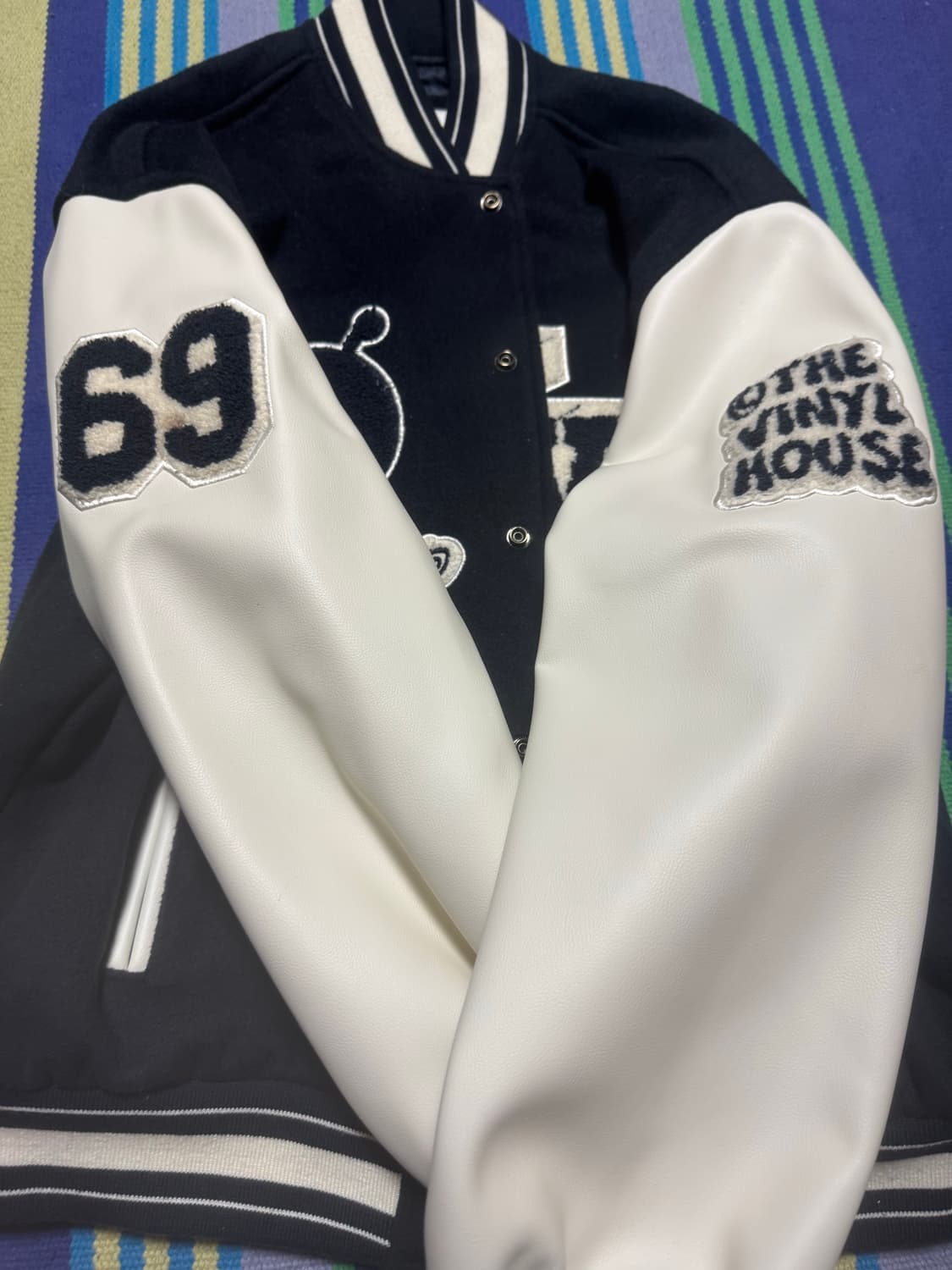 더바이닐하우스 바시티 자켓 (네이비, size:m) 상품이미지2