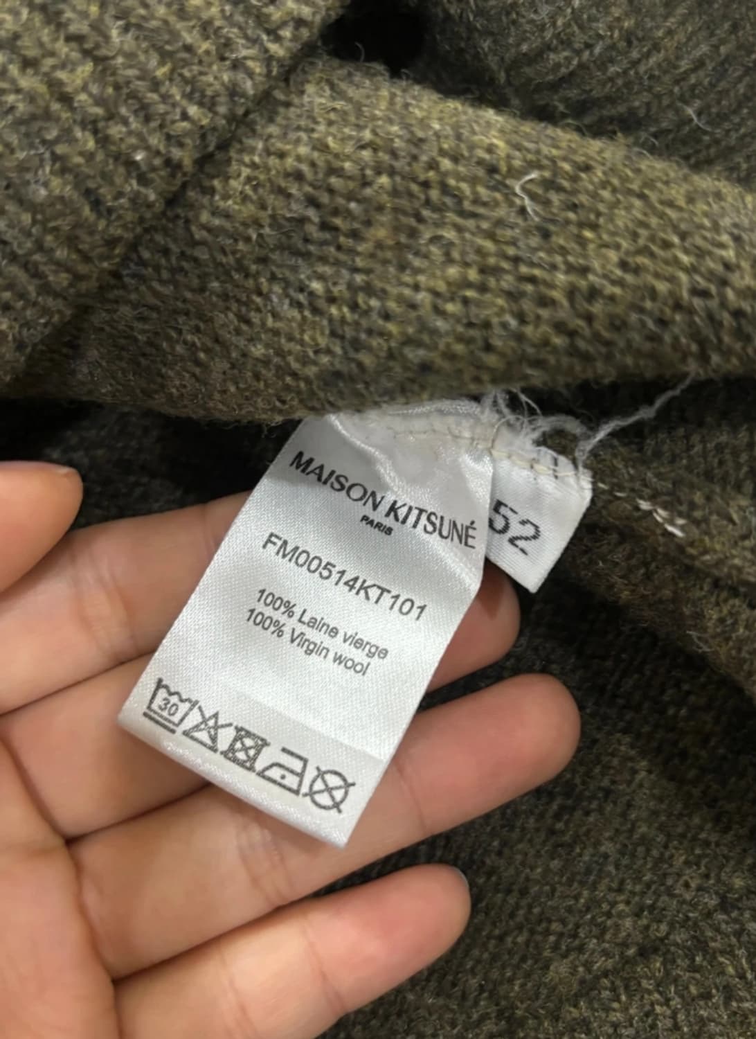 메종키츠네 폭스헤드 울 니트 105~110 상품이미지8