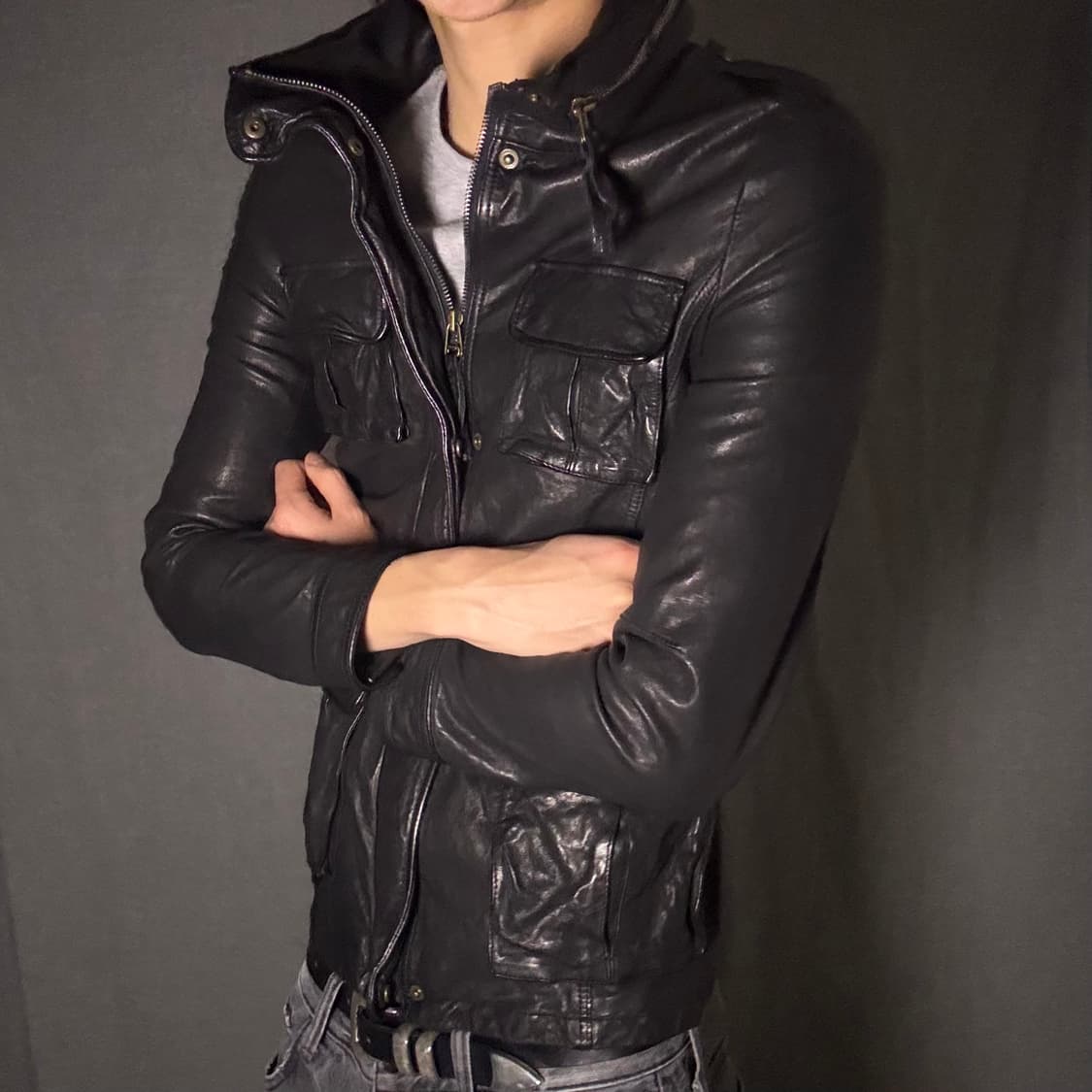 이태리 양가죽 포켓 자켓 상품이미지3