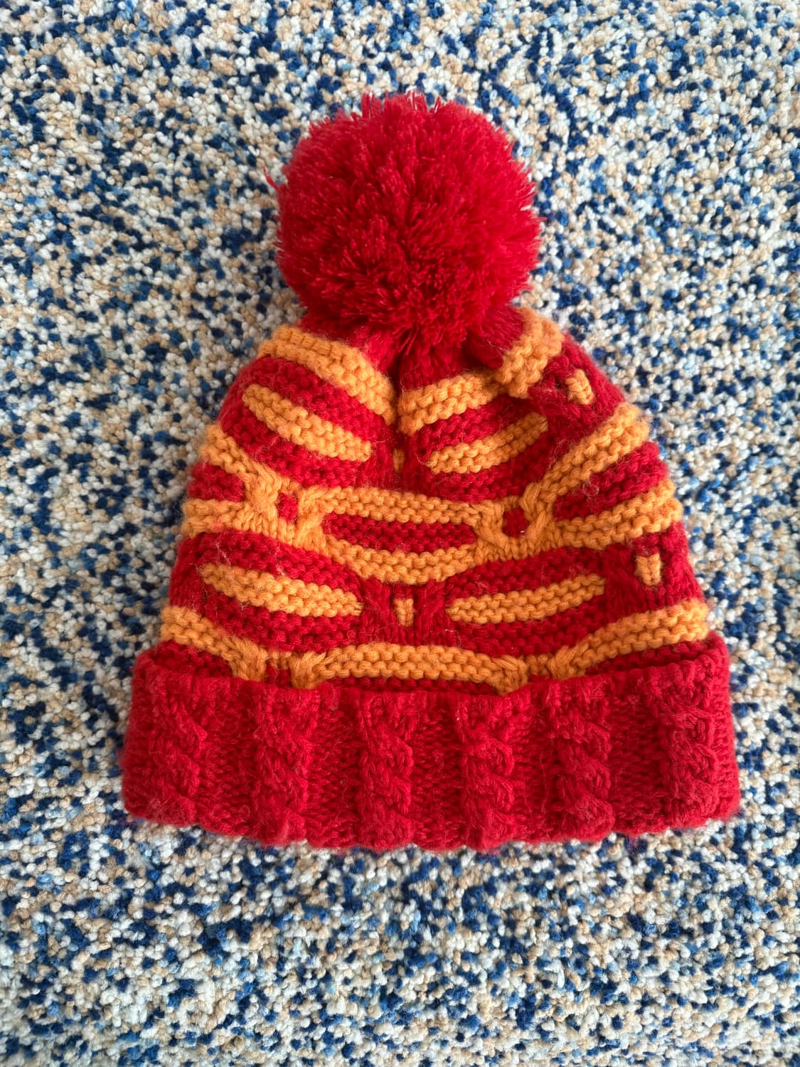 빈티지 패턴 방울비니 상품이미지1