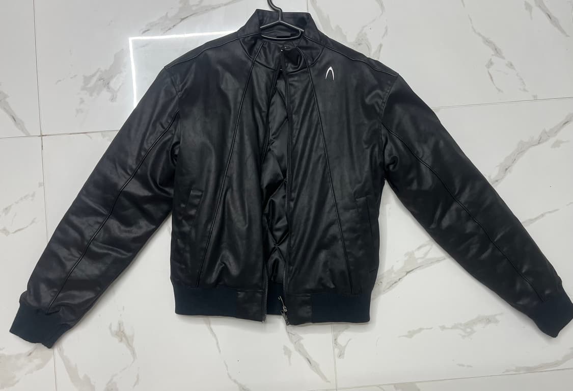 아캄 파이핑 레더 자켓 2사이즈 상품이미지2