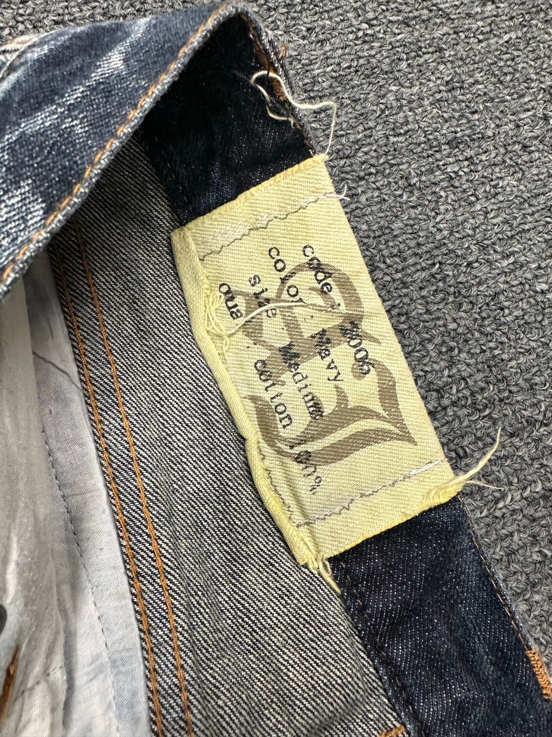 M)Japanese vintage 워싱 y2k 지퍼 디테일 데님팬츠 상품이미지6