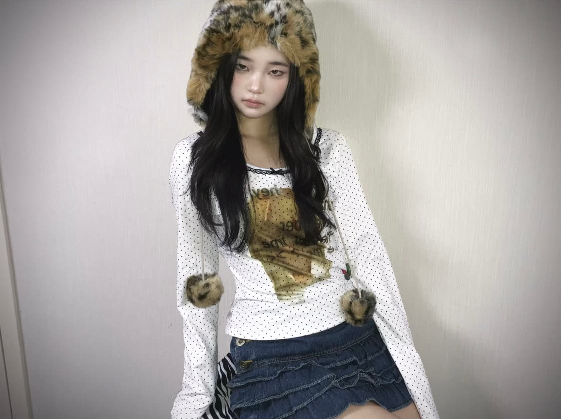 Dot Lace Nostalgia Top 상품이미지1