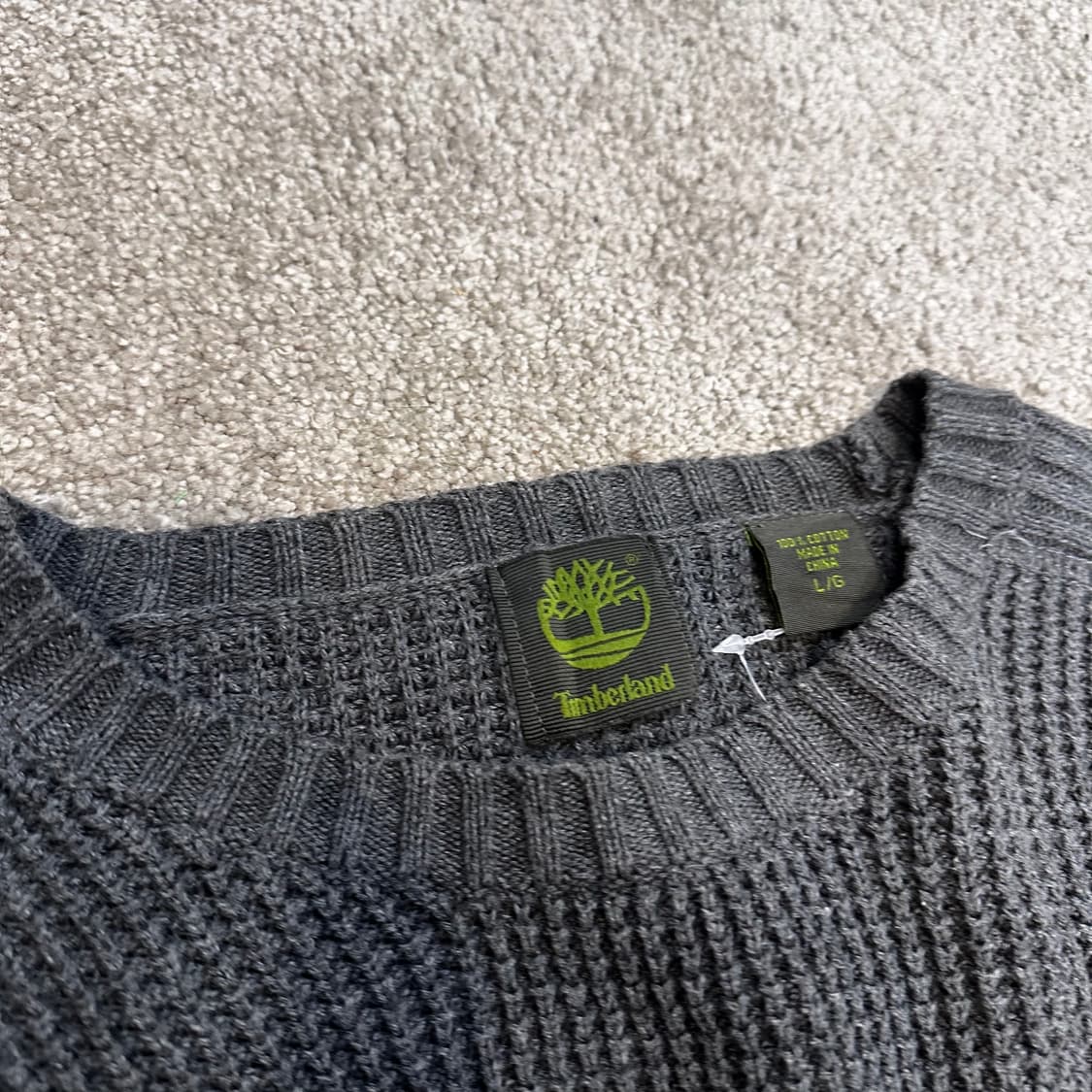 팀버랜드 다크그레이 와플 니트L 상품이미지2