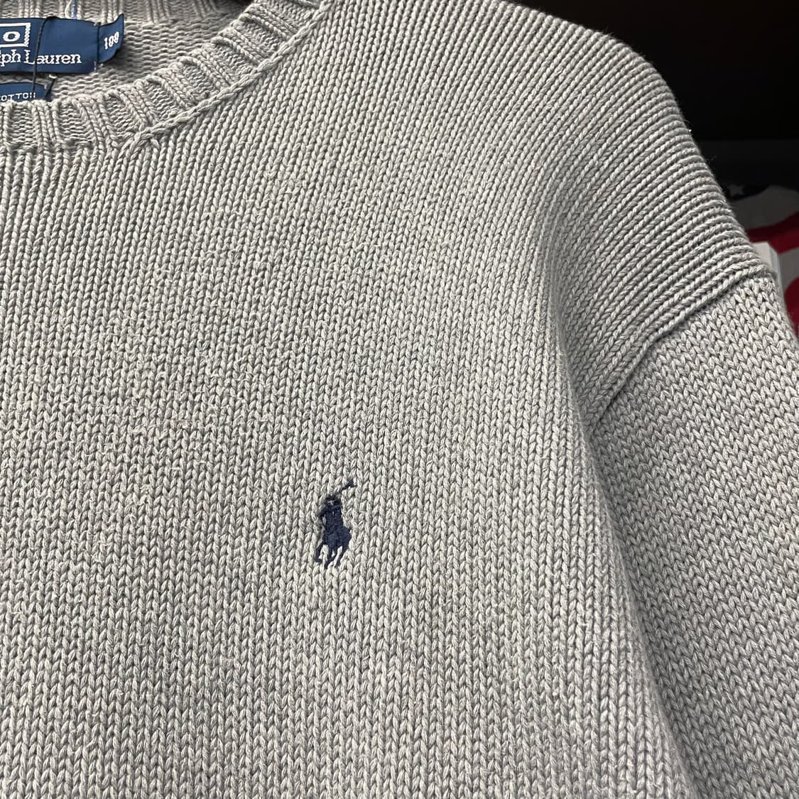 90s 폴로 랄프로렌 레트로 라운드넥 니트 스웨터 N212 상품이미지5
