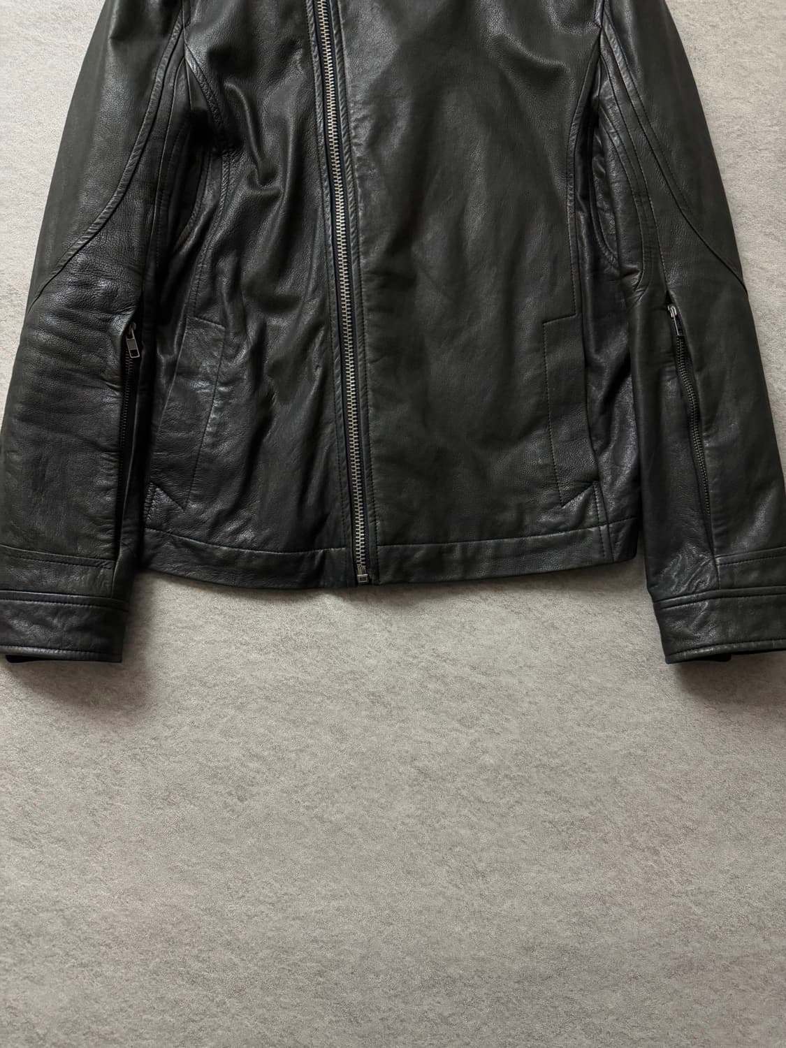 사선 램스킨 레거자켓 상품이미지4