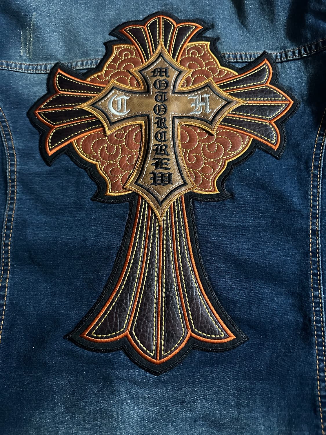 패치 데님 오토바이 자켓 상품이미지3