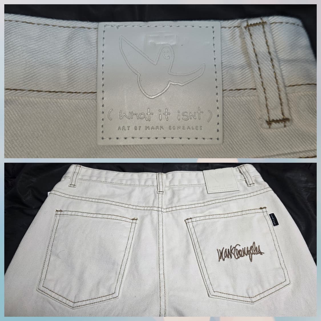 [새상품/M] 와릿이즌 엔젤 원턱 와이드 데님 (아이보리) 상품이미지7